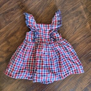 GAP Red and Blue Plaid Kids Casual Dress